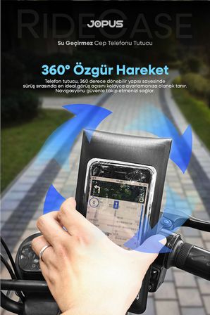 Su Geçirmez Motosiklet Scooter Bisiklet ATV Telefon Tutucu Kılıf Gidon Bağlantılı Motor Navigasyon