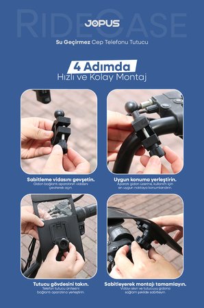 Su Geçirmez Motosiklet Scooter Bisiklet ATV Telefon Tutucu Kılıf Gidon Bağlantılı Motor Navigasyon