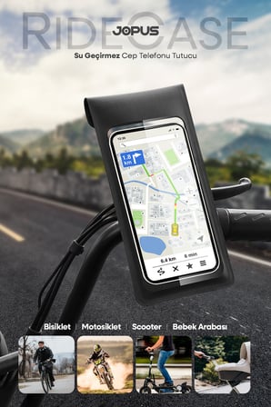 Su Geçirmez Motosiklet Scooter Bisiklet ATV Telefon Tutucu Kılıf Gidon Bağlantılı Motor Navigasyon