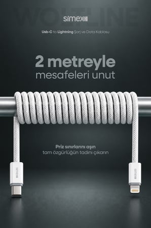 Type-C to Lightning 2 Metre Kablo 30W PD Hızlı Şarj iPhone 11 12 13 14 Uyumlu