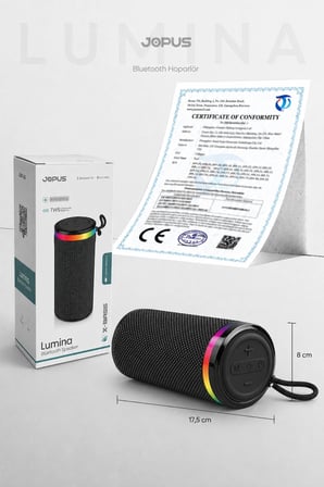 Yüksek Sesli Işıklı Taşınabilir TWS Bluetooth Hoparlör Şarjlı Kablosuz Speaker AUX USB SD Destekli