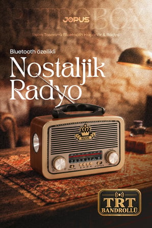 Taşınabilir Şarjlı Nostaljik Görünümlü Bluetooth Hoparlör FM Radyo USB SD Aux MP3 Destekli Klasik Ahşap Kablosuz Speaker