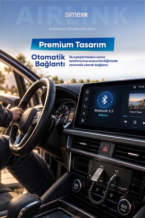 Mikrofonlu Aux Dönüştürücü Bluetooth Wireless Kablosuz Araç Kiti 3.5mm Jack Adaptörü Receiver Ses Alıcısı