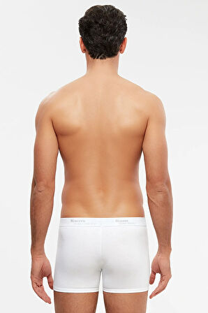 Tight Pamuklu 2'li Beyaz Erkek Boxer