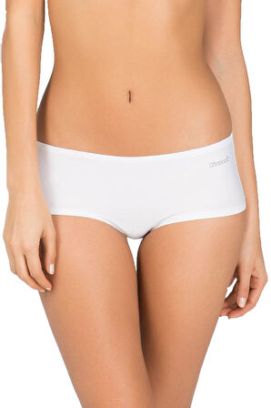 Kom Rosalinda Lazer Kesim Dikişsiz Ekru Şort 