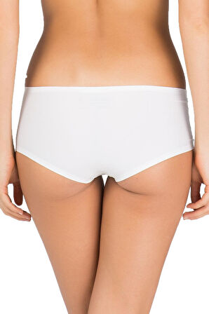 Kom Rosalinda Lazer Kesim Dikişsiz Ekru Şort 