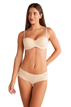 Kom Rosalinda Lazer Kesim Dikişsiz Ten Şort 