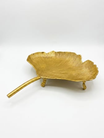 METAL GOLD YAPRAK DEKOR ORTA BOY 34 x 31 CM