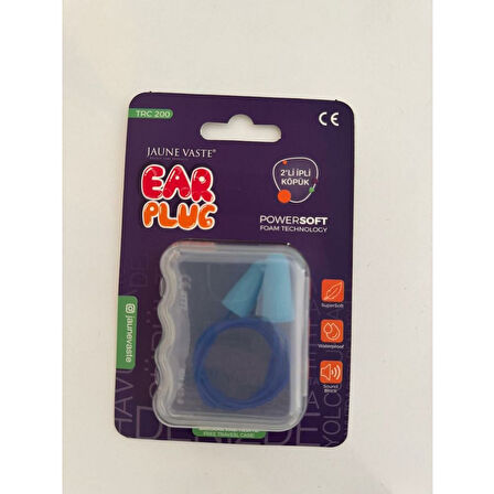 Jaune Vaste Ear Plug 2 li İpli Köpük Kulak Tıkacı