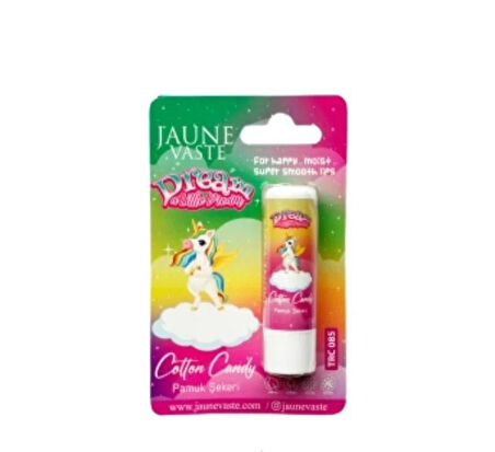 Jaune Vaste Lip Balm Kids Unicorn Dudak Kremi Pamuk Şekeri  5 gr