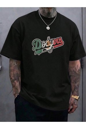 Erkek Dodgers Baskılı Tasarım Tshirt