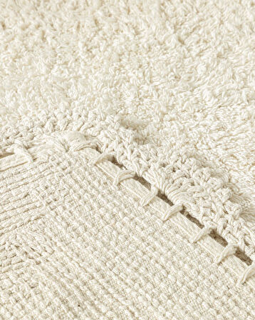 Mia Pamuklu Banyo Paspası Seti Krem