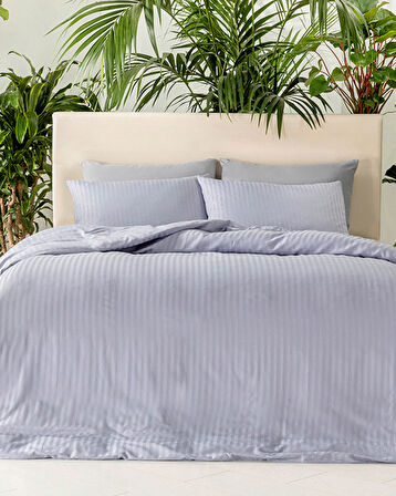 Crystal İpeksi Twill King Size Nevresim Takımı 240x220 cm Mavi