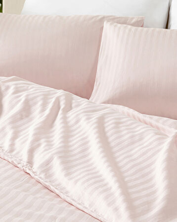 Crystal İpeksi Twill King Size Nevresim Takımı Pembe
