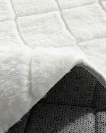 English Home Soft Touch Rabbit Pelüş Halı Açık Gri