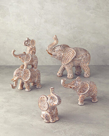 English Home Baby Elephant Biblo Kahve