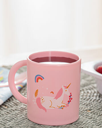 Little Unicorn Plastik Pipetli Bardak Pembe