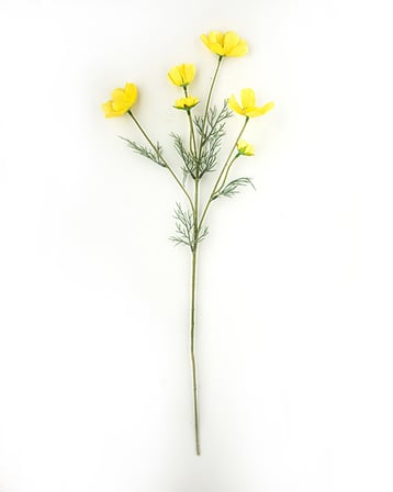 Daisy Tek Dal Yapay Çiçek Sarı