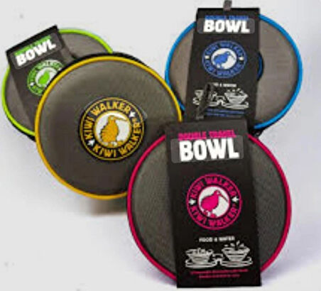 Kiwi Walker İkili Yavaş Yeme Seyahat Mama ve Su Kabı 