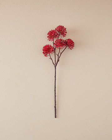 English Home Thorn Onion Tek Dal Yapay Çiçek Kırmızı