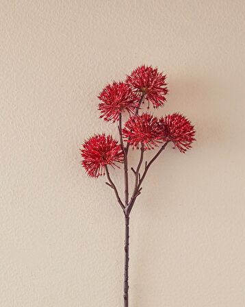 English Home Thorn Onion Tek Dal Yapay Çiçek Kırmızı