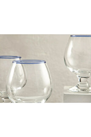 Grand Cam 3'lü Kahve Yanı Su Bardağı 390 ml Mavi