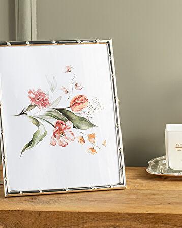 English Home Bamboo Metal Çerçeve Silver