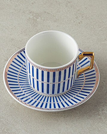 English Home Rabecca New Bone China Kahve Fincan Takımı 4 Parça 2 Kişilik Lacivert