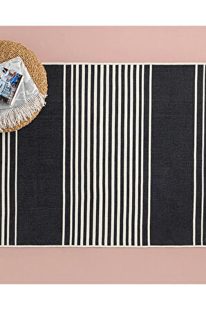 Royal Blend Dokuma Kilim Krem Siyah