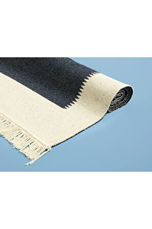 Lara Purl Dokuma Kilim Lacivert - Krem