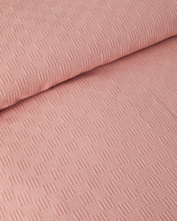 English Home Plain Pamuklu Tek Kişilik Pike Pembe