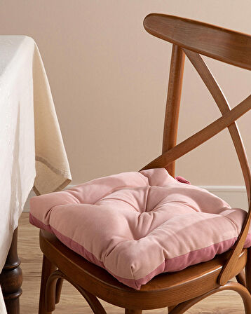English Home Este Bağcıklı Sandalye Minderi Pembe