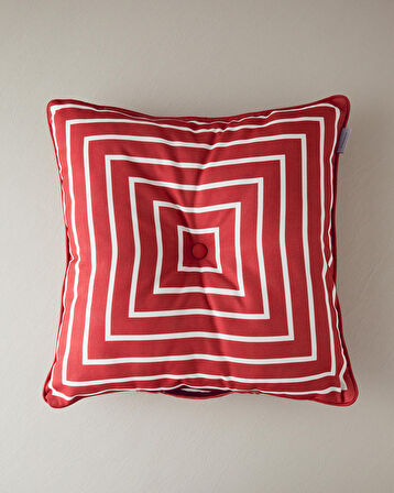 English Home Northsea Pamuk Dekoratif Minder Beyaz - Bordo
