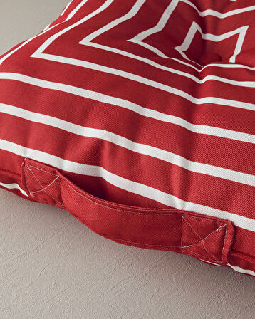 English Home Northsea Pamuk Dekoratif Minder Beyaz - Bordo