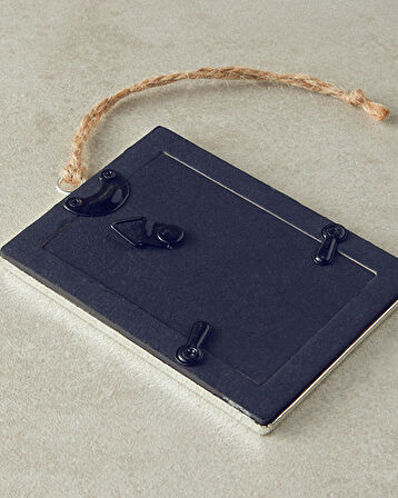 Glitter Çerçeveli Metal Yılbaşı Ağaç Süsü Silver