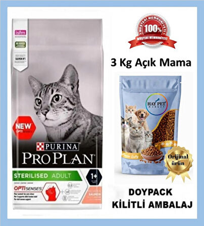 Pro Plan Sterilised Somonlu Kısır Kedi Maması 3 kg