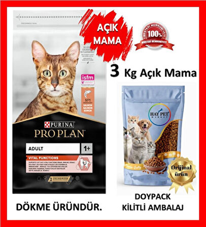 Pro Plan Vital Functions Adult Somonlu 3 kg Yetişkin Kedi Maması - Açık Paket