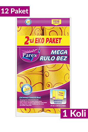 Mega Rulo Temizlik Bezi 2'li Eko 12 Paket 1 Koli
