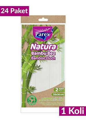 Natura Bambu Bez 2'li 30 x 30 cm 24 Paket 1 Koli