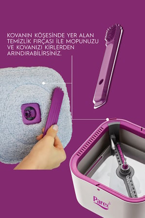 Parex Wondero Otomatik Temizlik Seti - Temiz & Kirlik Suyu Ayıran Özellik