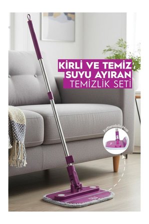 Parex Wondero Temiz Su ile Kirli Suyu Ayıran Otomatik Temizlik Seti + 4 Yedek Mop