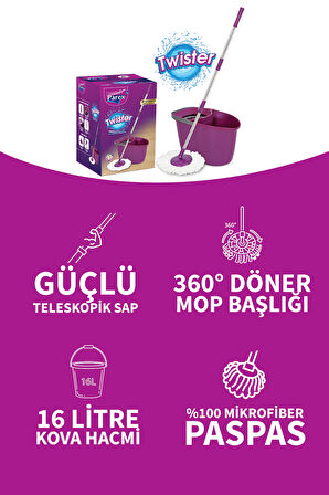 Twister Otomatik Temizlik Seti Multi Yedek Firça Hediye