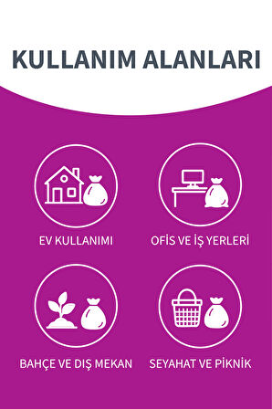 Natura Büzgülü Çöp Torbası Orta Boy 15'li 55 x 60 cm