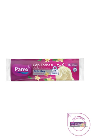 Parex Orta Boy Eko Büzgülü Çöp Torbası Vaniya 20'li