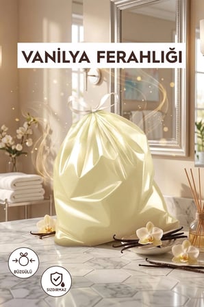 Parex Büzgülü Çöp Torbası Büyük Vanilya Kokulu 10'lu
