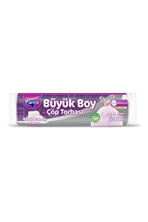 Parex Büzgülü Çöp Torbası Beyaz Sabun Kokulu Büyük Boy 10'lu