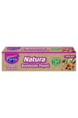 Natura Buzdolabı Poşeti Orta Boy 20’li 24 x 38 cm