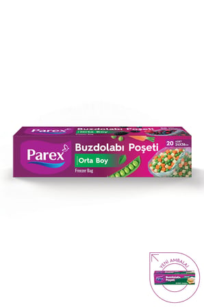 Parex 20'li Buzdolabı Poşeti Orta Boy 24 x 38 cm