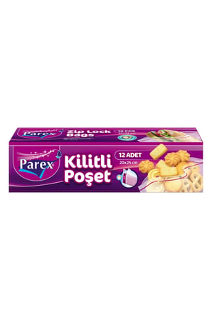 Parex kilitli poşet 12'li 20x25cm