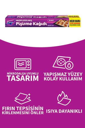 Parex Pişirme Kağıdı Kesilmiş 10'lu